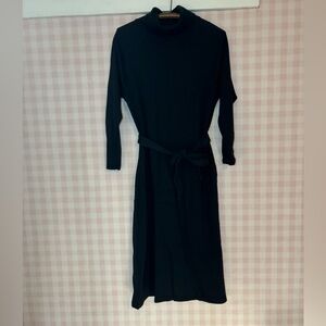 LL Bean Vintage Black Turtleneck Dress